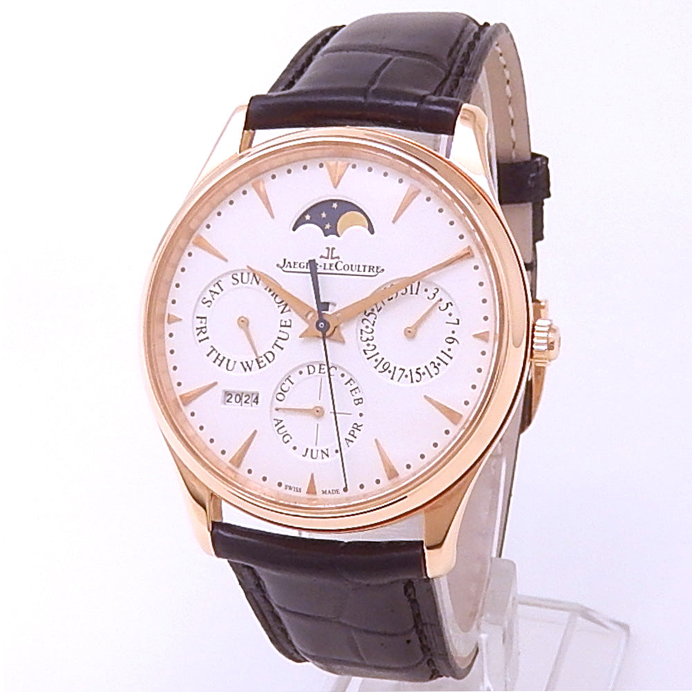 Jaeger-LeCoultre Master Ultra Thin Perpetual Calendar Q1302520 Rose Gold Beige Dial - Front View by Jaeger-LeCoultre